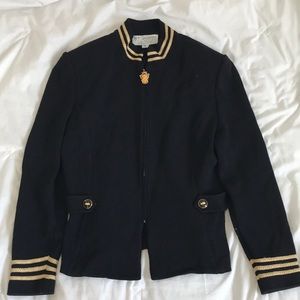 ST. JOHN BLACK GOLD COAT BLAZER